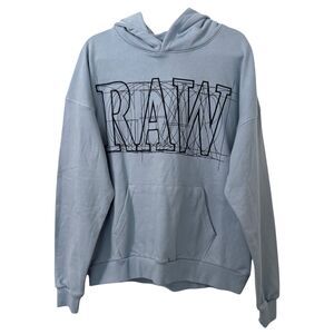 RawGear Hoodie Medium Baby Blue Bradley Martyn Fitness Gym Zoo Culture Casual